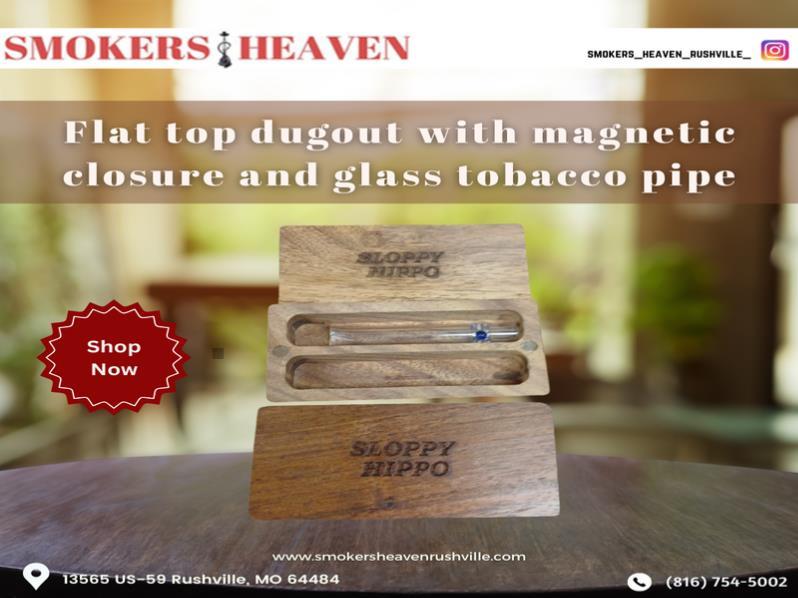 magnetic closure and glass tobacco pipe