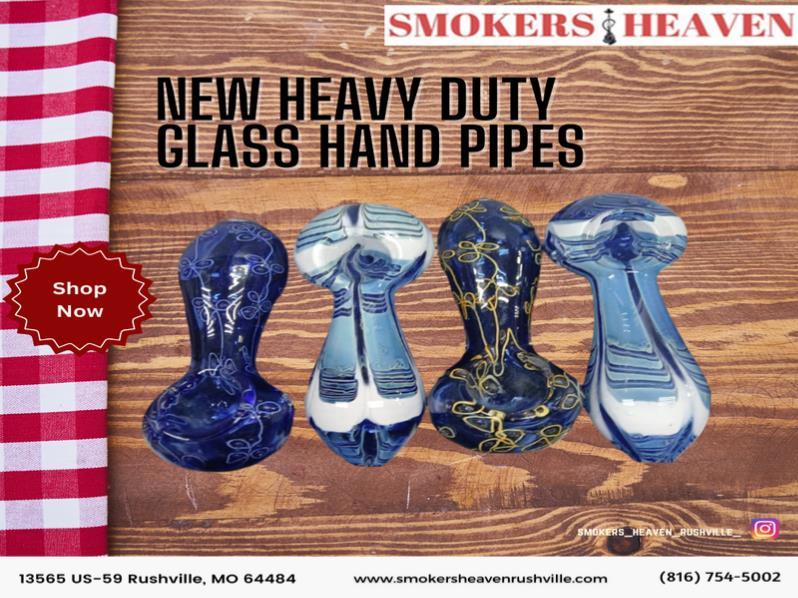 NEW Heavy Duty Glass Hand Pipes 