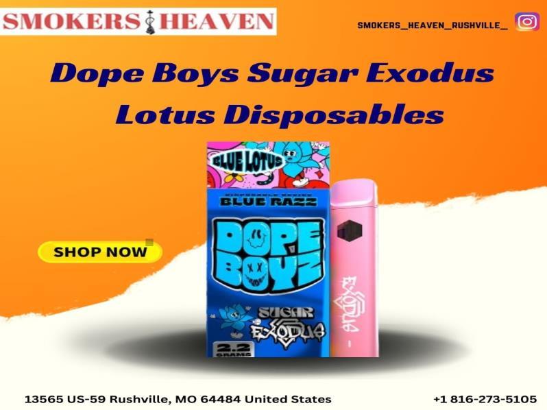 Dope Boys Sugar Exodus Lotus Disposable available in Rushville MO