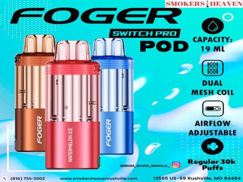 Foger Switch Pro Disposable Pod available in Rushville 